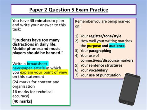 Aqa English Language Paper 2 Exam Preparation Teaching Resources