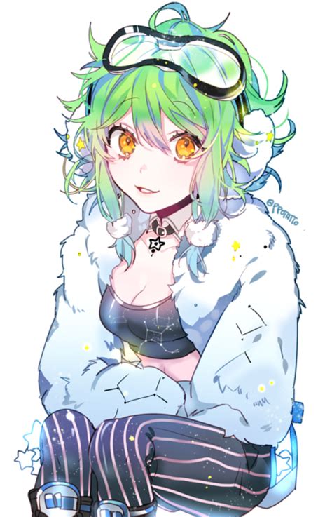 Pin By Elliott On Arts Anime Vocaloid Green Haired Anime Characters
