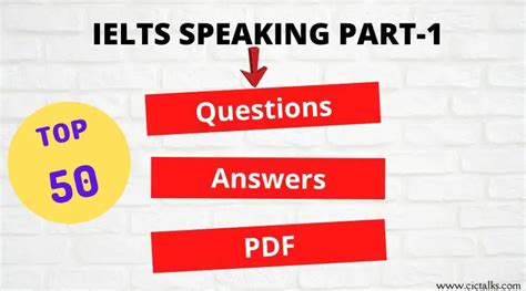 Top 50 Ielts Speaking Part 1 Questions And Answers