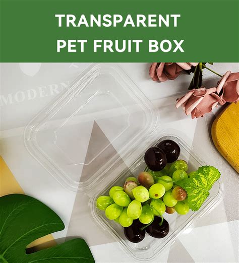 Disposable Clear Plastic Fruit Packaging Box Package Containers Rpet