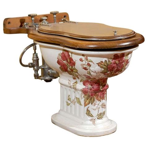 Toilet With Flower Design Victorian Toilet Victorian Bathroom Antiques