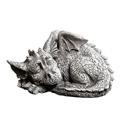 Dtower Sleeping Dragon Statue Mythical Animal Sculpture Cute Resin