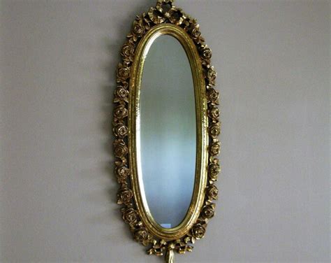 Ornate Syroco Wall Mirror Oval Plastic Framed Excellent Etsy