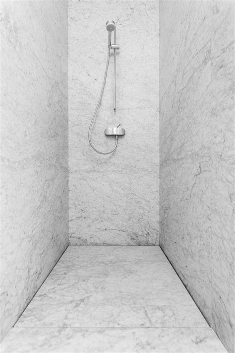 Companies such as forzastone™ and stonesheets™ sell thin sheets of. Carrara slab shower. Simple and beautiful Design credit ...