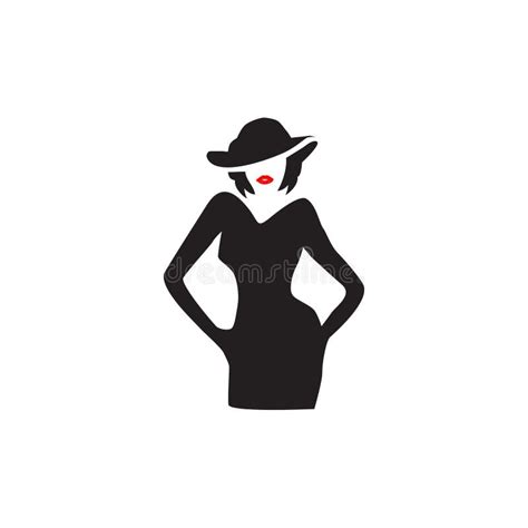 Woman Fashion Model Logo Design Template Stock Vector Illustration Of