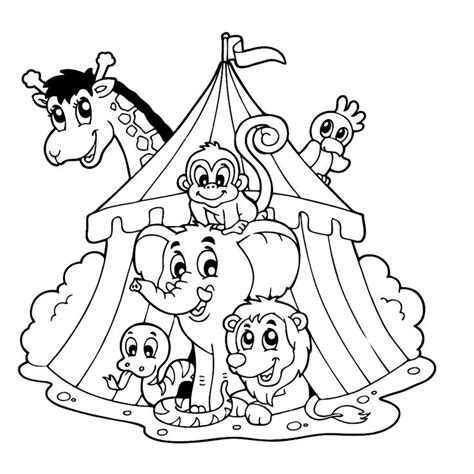 Leuk voor kids circus0011 Coloring books, Animal coloring books