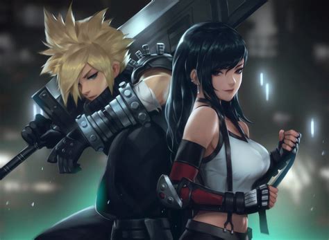 Wallpaper Id 551314 Cloud Strife Final Fantasy Vii Remake Tifa Lockhart 1080p Final