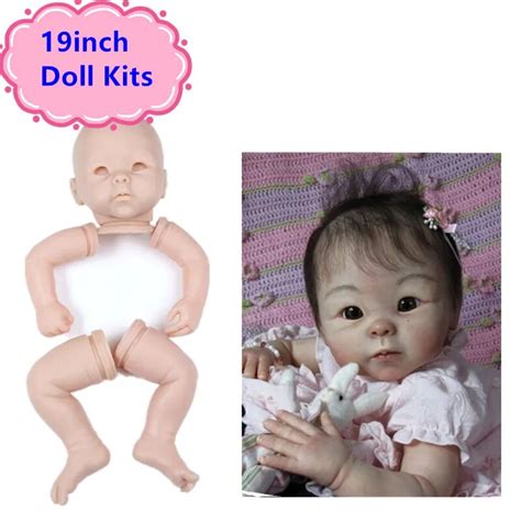 NPK 2018 Reborn Doll Kits For 19inches Soft Vinyl Reborn Baby Dolls