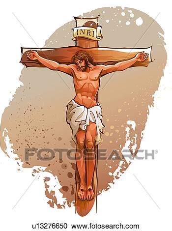 Download the free graphic resources in the form of png, eps, ai or psd. Jesus Christ nailed on the cross Stock Illustrations u13276650