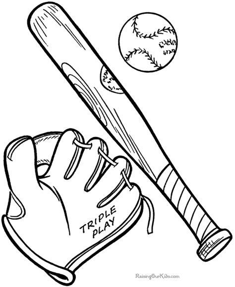 Printable Baseball Adult Color Art Pictures
