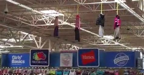 controversy of the day walmart clothing display resembles hanged people the daily what
