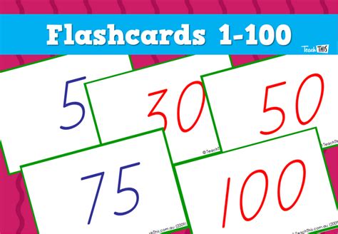Number Flashcards Printable 1 100 Numeracy Resource Free Printable