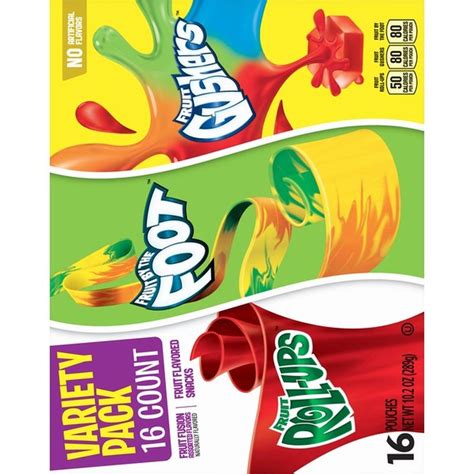 General Mills Fruit Snacks Fruit Fusion Variety Pack 102 Oz From