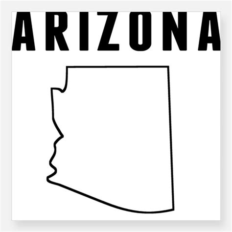 Arizona State Outline Decal Clipart Best