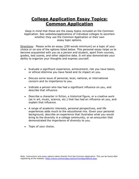 Common Application Essay Prompts 2020 2021 With Examples
