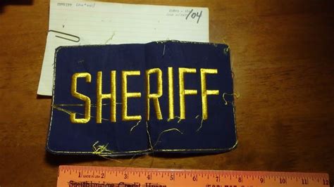 Sheriff Back Patch Police Department Salesman Copy Obsolete Patch Bx Y