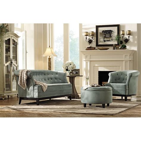 Oiled rubbed bronze led ceiling fan. Home Decorators Collection Emma Sea Green Velvet Sofa ...