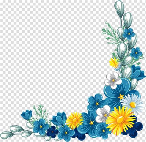 Pngtree provides millions of free png, vectors, cliparts and psd graphic. Yellow, blue, and white flowers border illustration ...