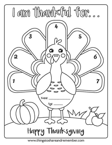 I Am Thankful Turkey Thanksgiving Printable Page » Share & Remember | Celebrating Child & Home