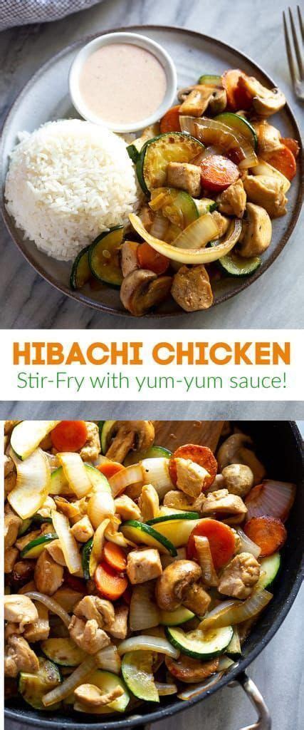 Add 1 tbsp butter, 1 tbsp soy sauce and garlic to skillet and sauté, until cooked through. Hibachi Chicken | Recipe | Yum yum sauce, Hibachi chicken ...