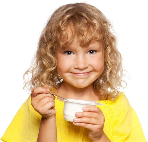 Little Girl Eating Yogurt — Stock Photo © Tatyanagl 6135783