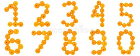 Orange Numbers Stock Photo Image Of Numbers Five Collection 7452552