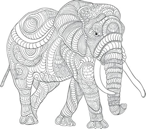 19 Elephant Mandala Coloring Pages