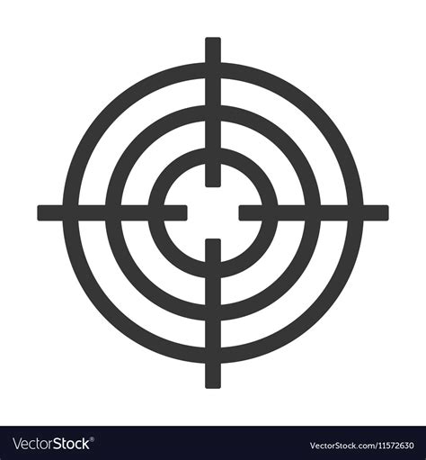 Shooting Target Icon Isolated On White Background Vector Image