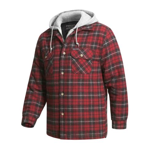 Moose Creek Mens Insulated Flannel Hoodie Bobs Stores