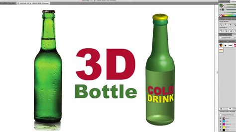 How To Make 3d Bottle Using Illustrator Youtube