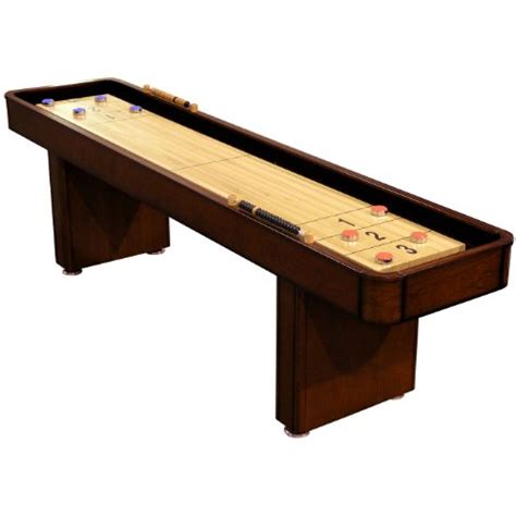 9 Signature Shuffleboard Table With Butcher Block Playfield Click