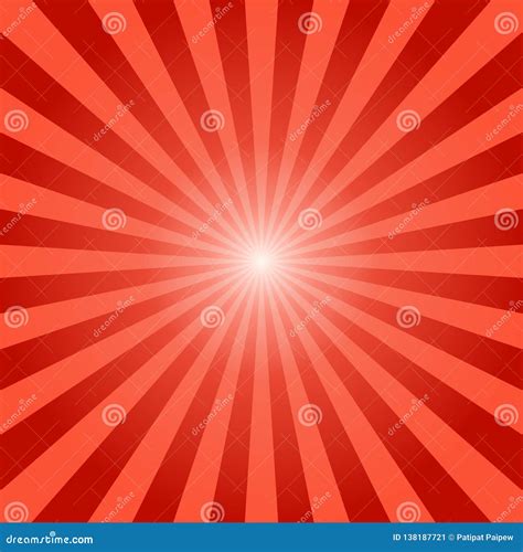 Abstract Sunbeams Red Rays Background Stock Illustration Illustration