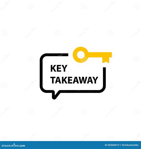 Key Takeaway Speech Bubble Icon Stock Vector Illustration Of