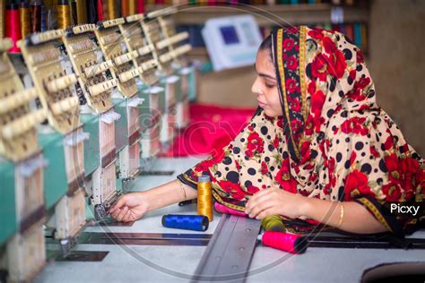 Image Of Bangladesh August A Bangladeshi Woman Garments Worker Working With