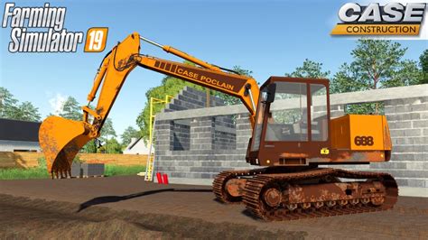 Farming Simulator 19 Case 688 Ck Tracked Excavator Digging A Big