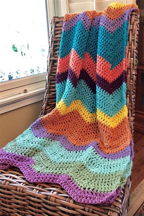 Crochet Blanket Crochet Afghan Crochet Throw Multi-Color | Etsy | Crochet blanket, Crochet ...