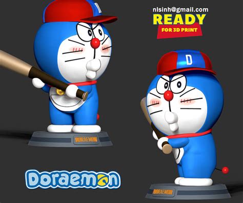 Artstation Doraemon Baseball Player Resources