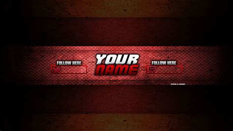 Red Youtube Banner Template Luxury Yt Red Channel Art By