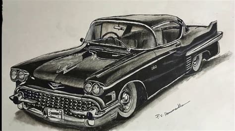 Vintage Car Pencil Drawing How To Draw A Car With Pencil P V
