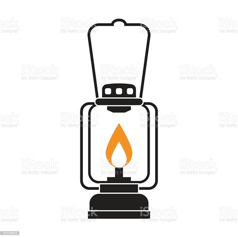 Glowing Camping Lantern Stock Illustration Download Image Now Cut