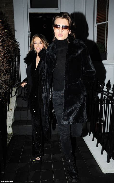 Elizabeth Hurley Wows In Black Velvet And Faux Fur As She Joins