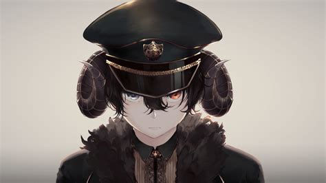 Download 1920x1080 Anime Boy Creepy Horns Hat Uniform