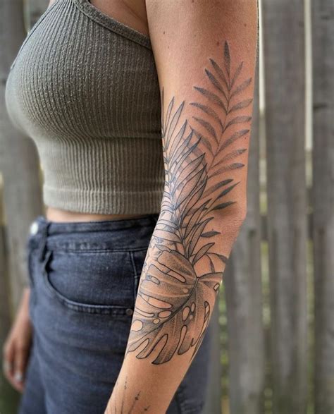 Tropisches Tattoo Tattoo Dotwork Tattoo Bein Piercing Tattoo