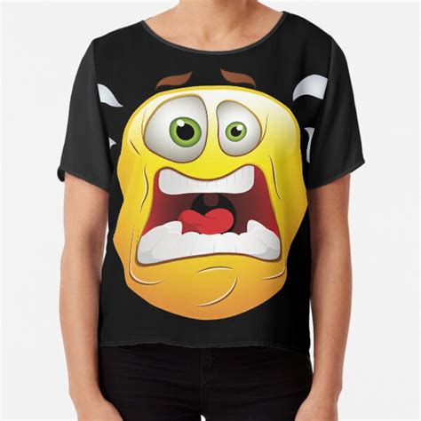 Frightened Smiley Face Emoticon T Shirt By Allovervintage Redbubble