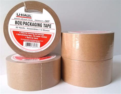 4 Uhaul Box Packing Tape 30 Yards 30t Brown Tears By Hand Fast Shipping