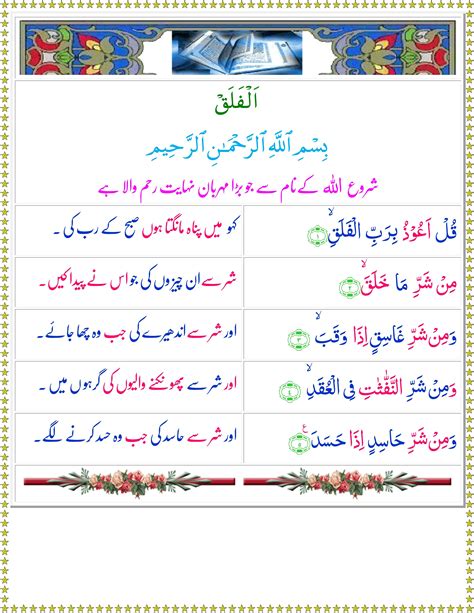Quran Majeed Lesson Surah Falaq In Urdu Hindi Surah Al Falaq My XXX