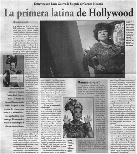 La Primera Latina De Hollywood Entrevistas Artículo Juan Pablo