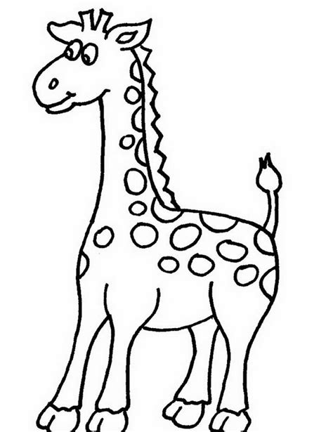 Giraffa Facile Da Colorare • Disegni Da Colorare
