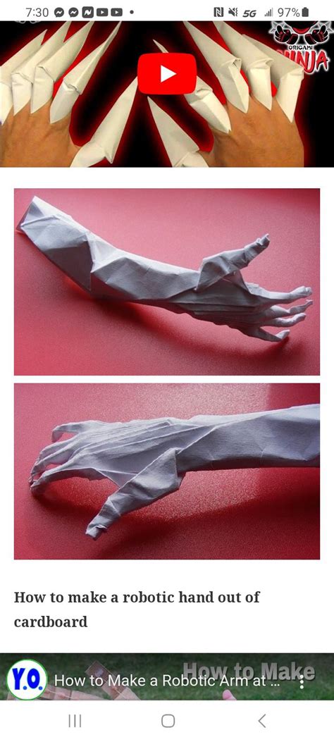 Origami Hand And Arm Rorigami
