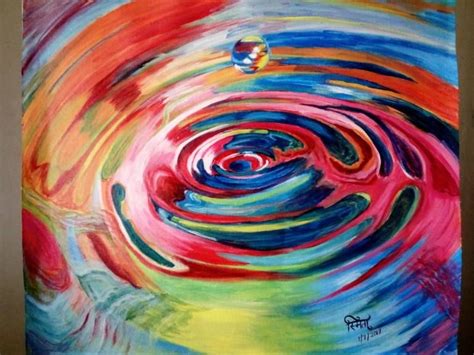 Colourful Ripples Painting Painting Original Abstract Painting Abstract
